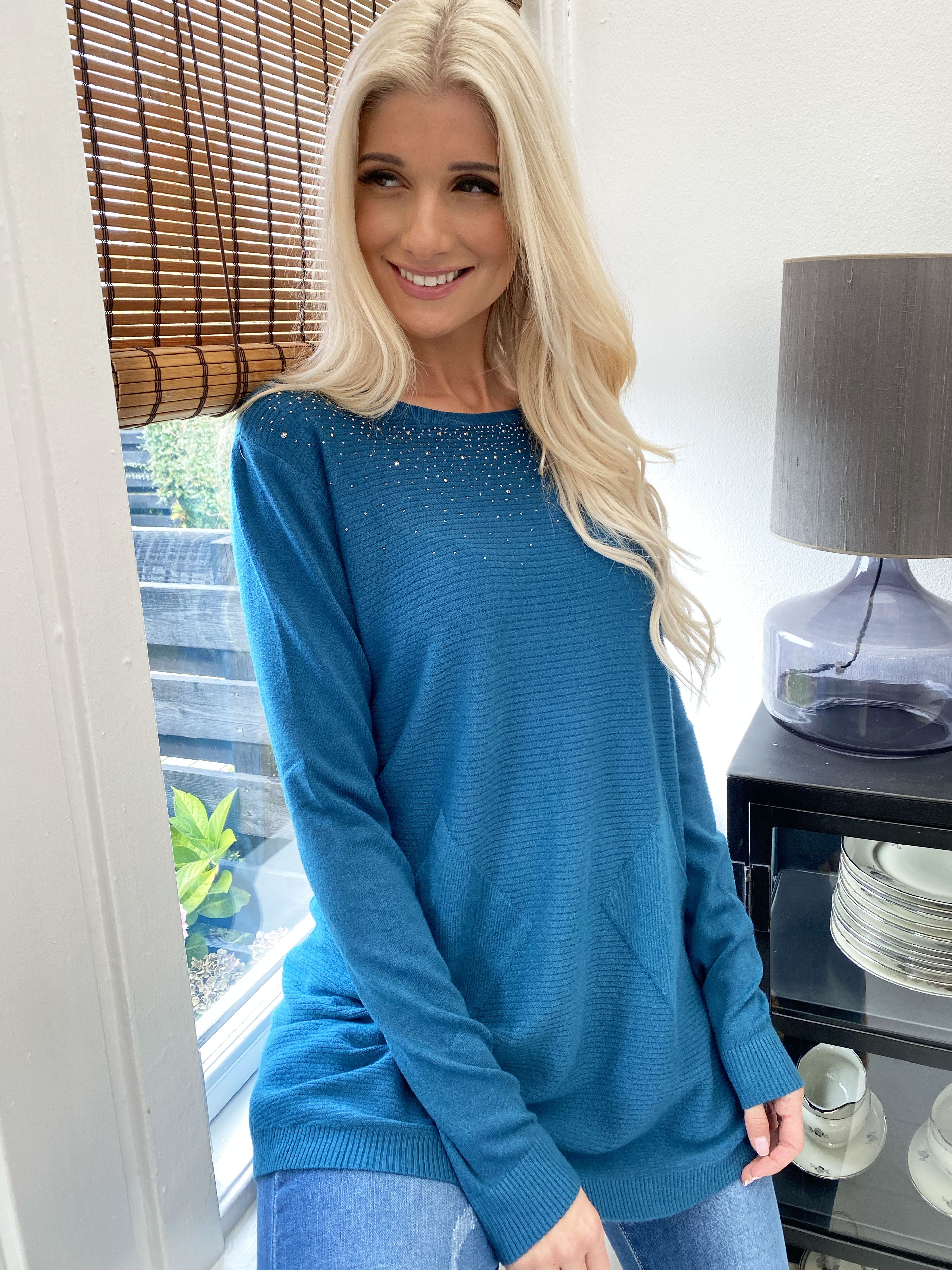 Vendela - Meget blød strikbluse med similisten